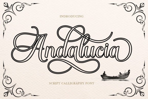 Andalucia Outline: A Calligraphic Script for Elegant Projects