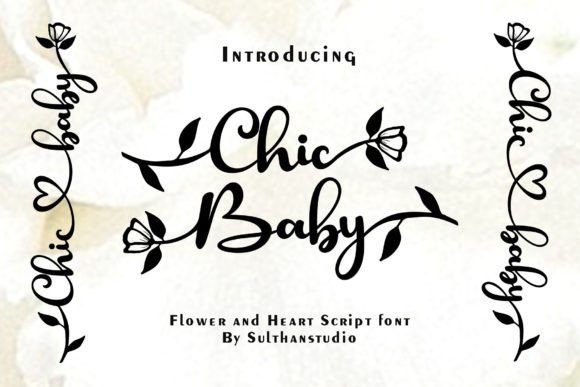 Chic Baby: A Handwritten Font with a Floral Heart