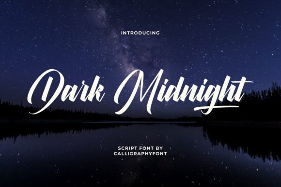 Dark Midnight: A Classic Calligraphy Font for Timeless Design