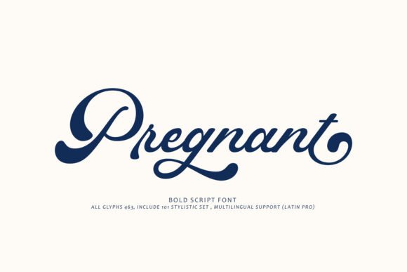 Pregnant: The Bold Retro Script for Modern Creators