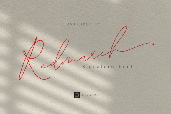 Redmarch: A Script Font for Refined and Modern Design
